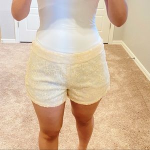 Ivory sequins floral short